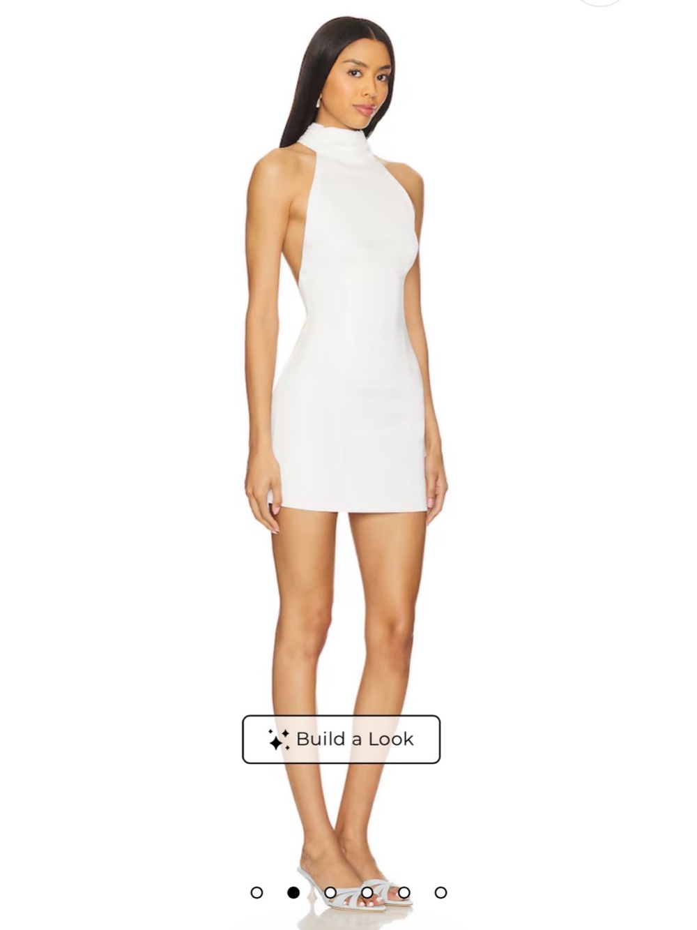 NWOT Revolve More to Come Natalia White Backless Halter Mini Dress